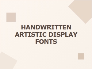 Handwritten Artistic Fonts for Bold Display