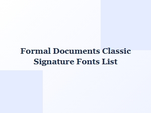 The Quintessential Fonts for Formal Documents